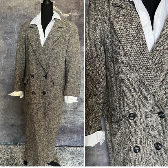 100% Wool Trench Long Coat - Picture 5 of 8